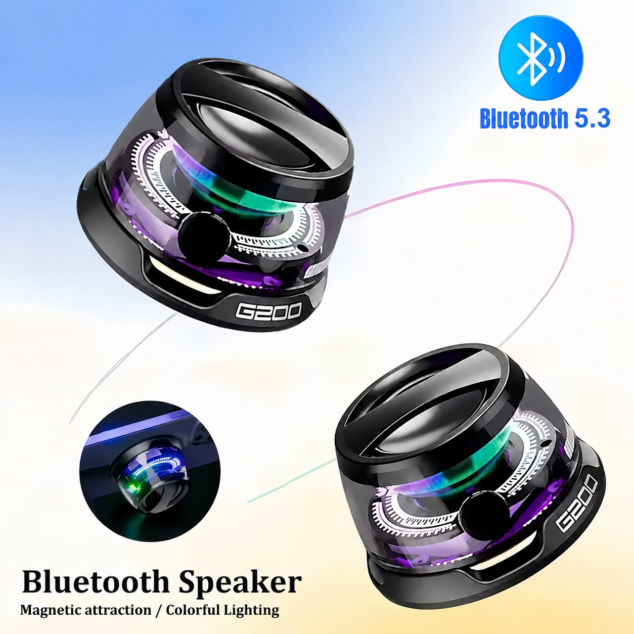 Mini Magnetic RGB Bluetooth Speaker