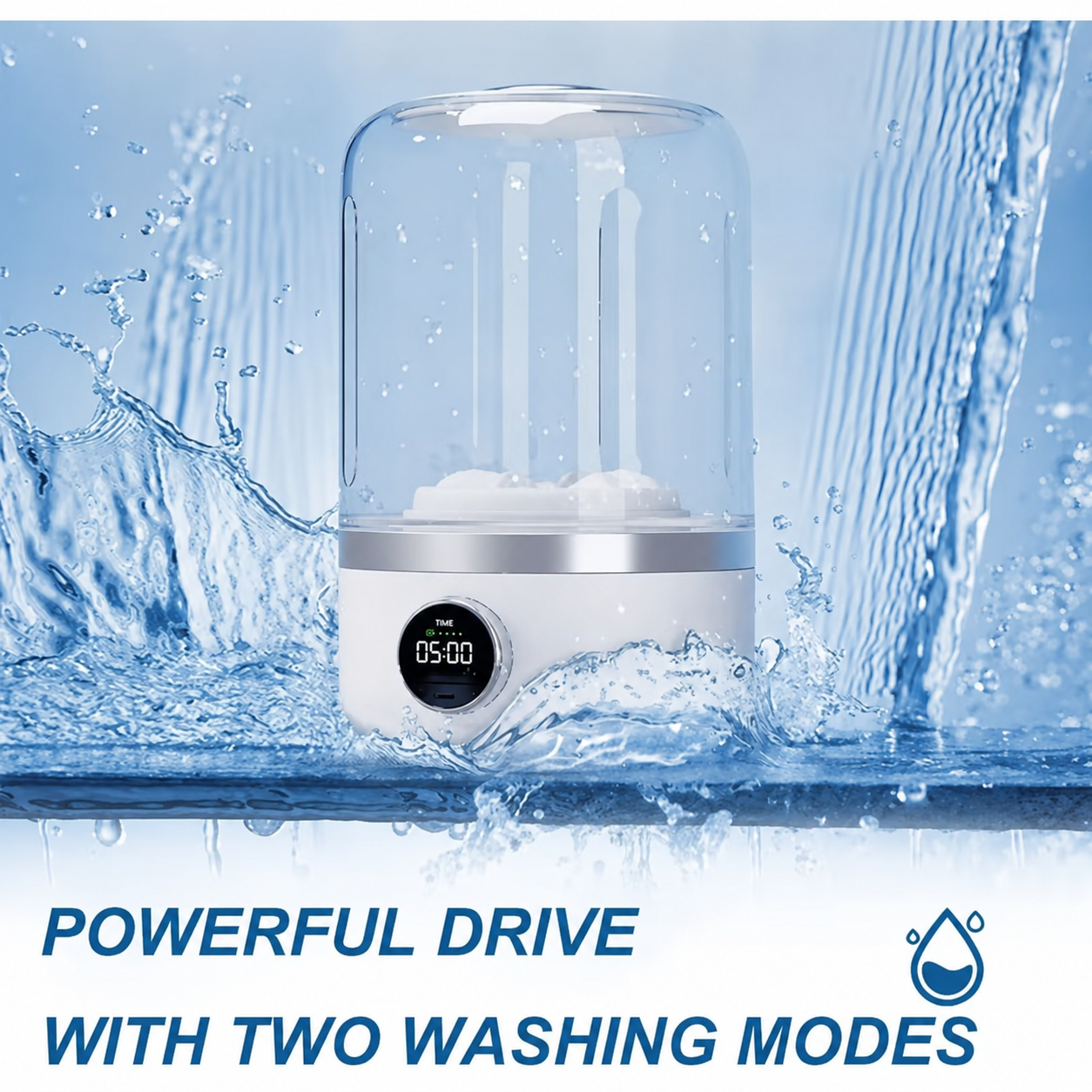 Wireless Portable Laundry Cup – Mini Travel Washer for Quick Cleaning