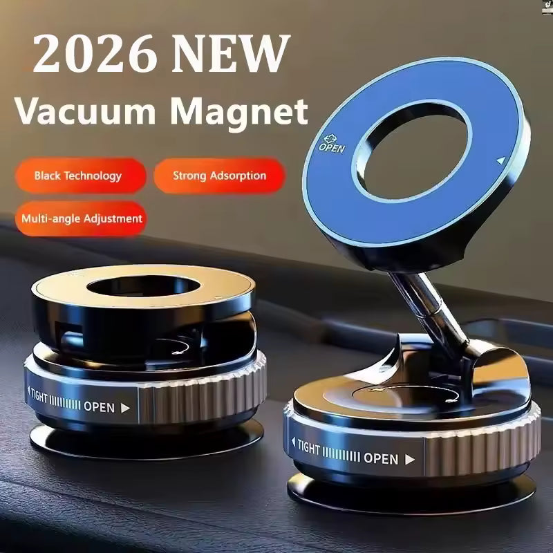 Magnetic Suction Phone Holder – 360° Rotating Car & Desk Mount