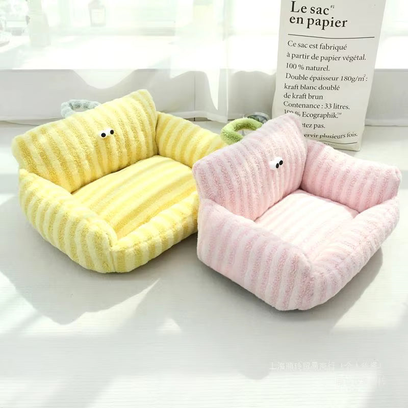 Cozy Puppy Sofa Bed – Warm Winter Pet Nest for Cats & Small Dogs