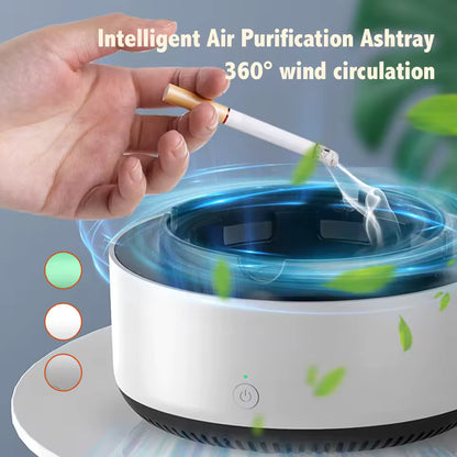 Smart Ashtray Air Purifier – Smoke & Odor Reducer with Aromatherapy Ring