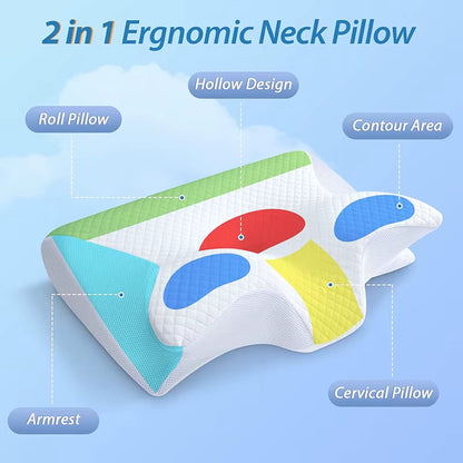 Memory Foam Lumbar Support Pillow – Adjustable Lower Back Cushion