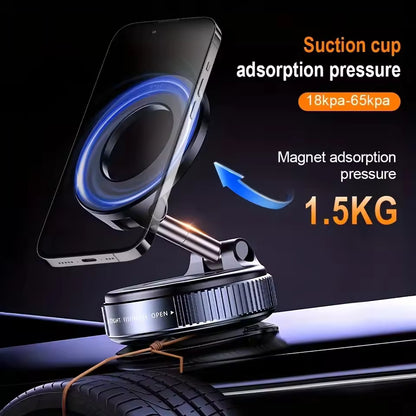 Magnetic Suction Phone Holder – 360° Rotating Car & Desk Mount