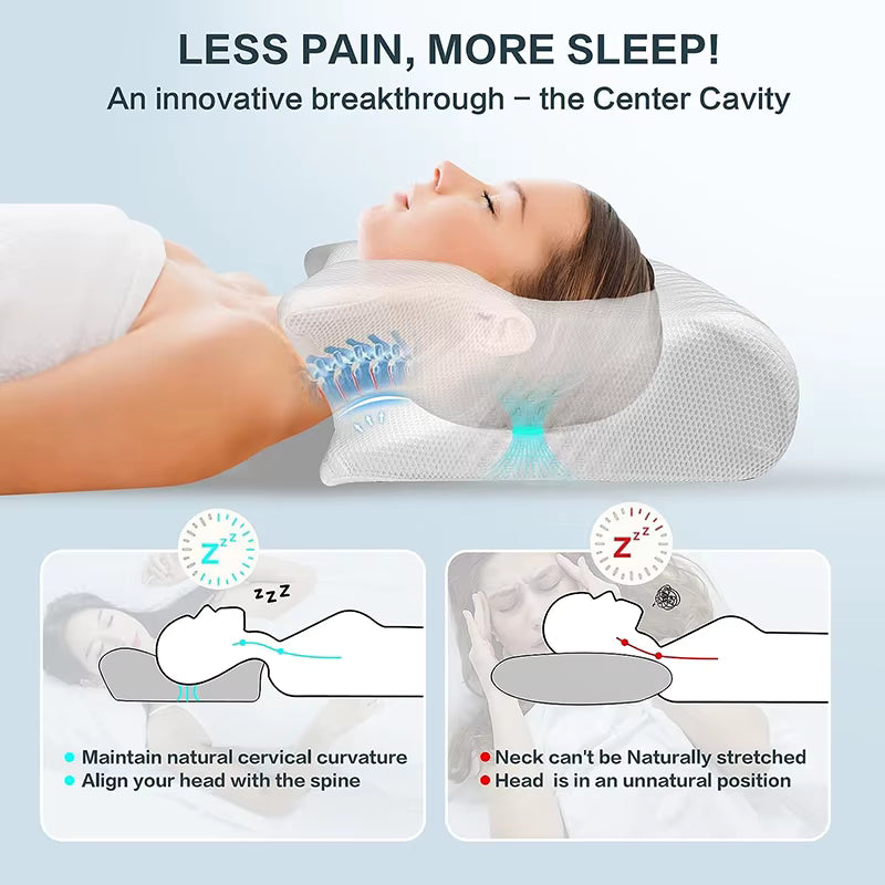 Memory Foam Lumbar Support Pillow – Adjustable Lower Back Cushion