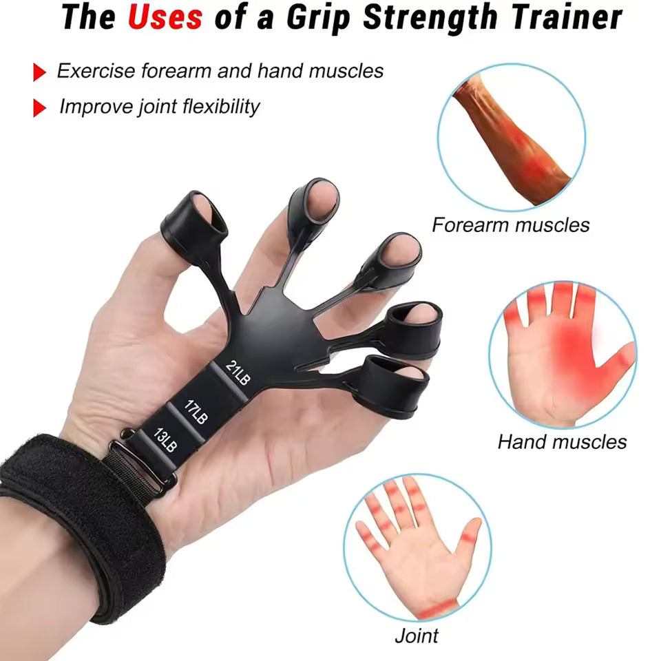 Silicone Gripster Hand Strengthener – Finger & Grip Training Tool