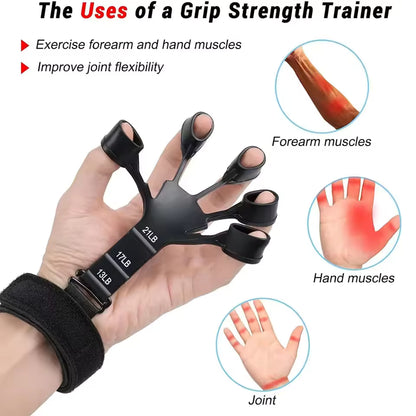Silicone Gripster Hand Strengthener – Finger & Grip Training Tool