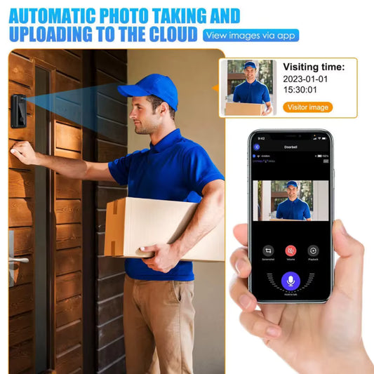 Smart WiFi Video Doorbell Camera – HD Wireless Security with Night Vision & App Control