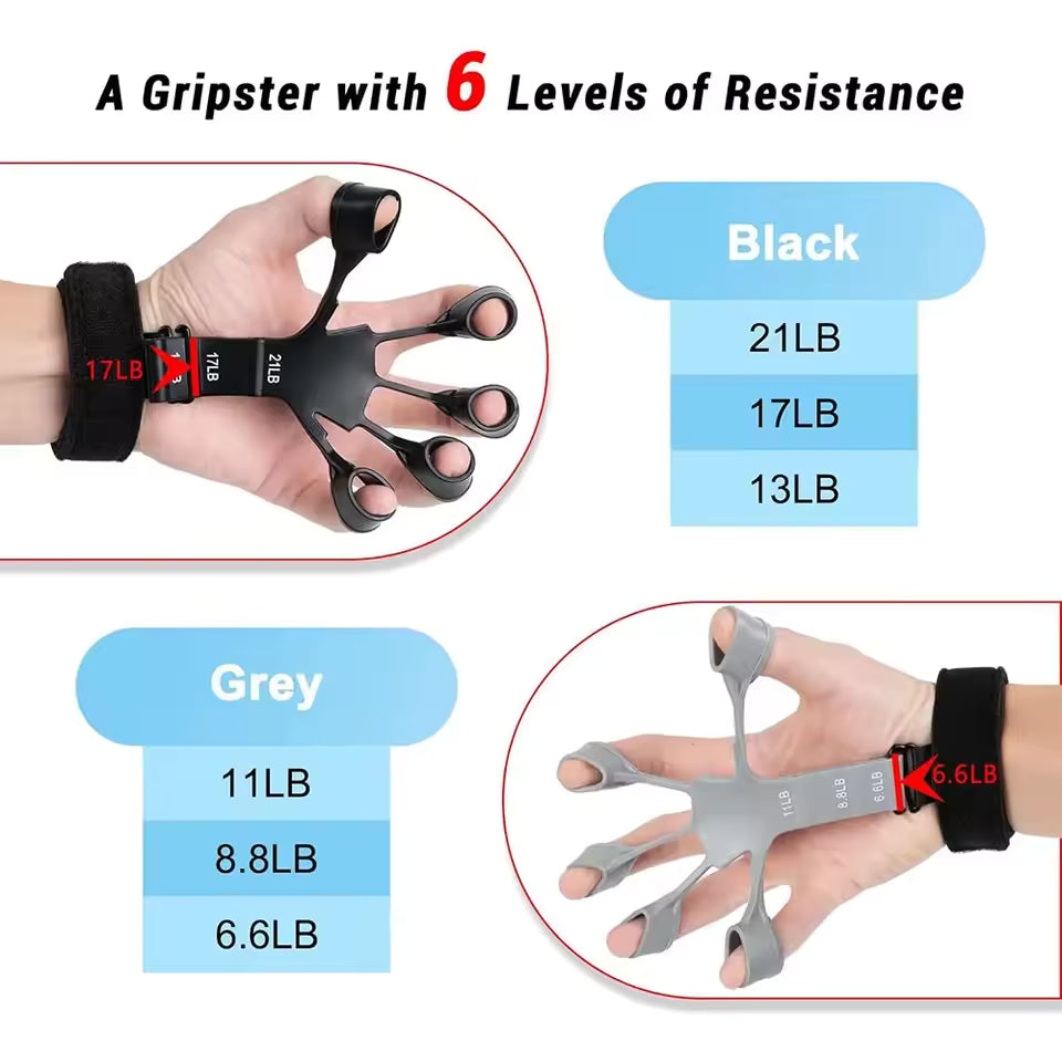 Silicone Gripster Hand Strengthener – Finger & Grip Training Tool
