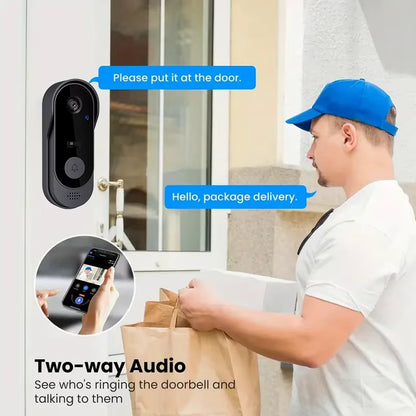 Smart WiFi Video Doorbell Camera – HD Wireless Security with Night Vision & App Control
