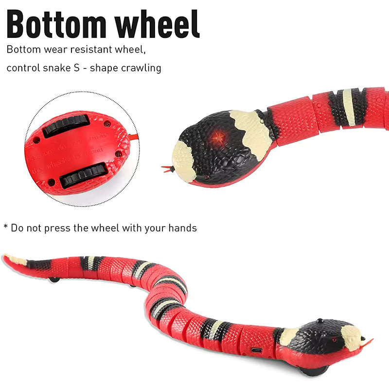 Smart Sensing Snake Cat Toy – USB Rechargeable Interactive Cat Teaser