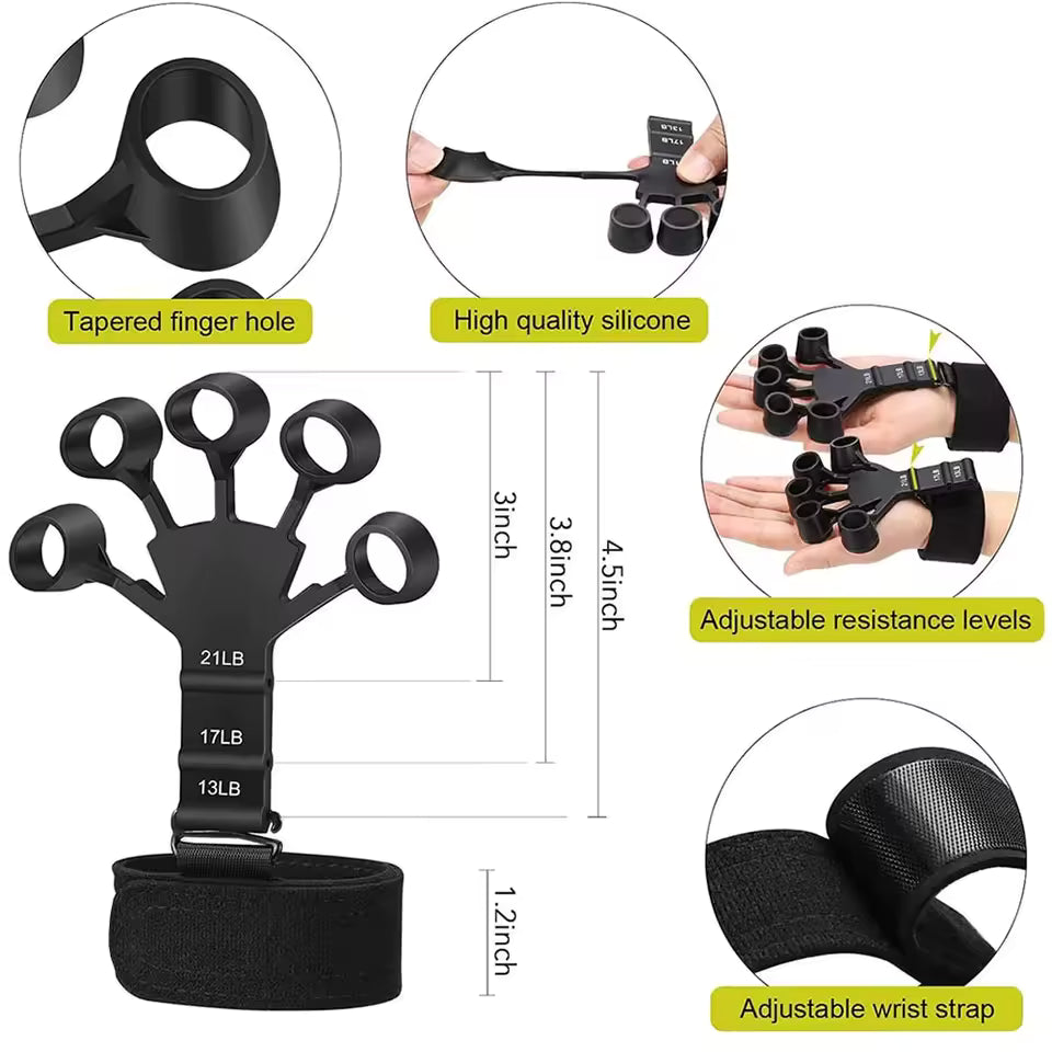 Silicone Gripster Hand Strengthener – Finger & Grip Training Tool