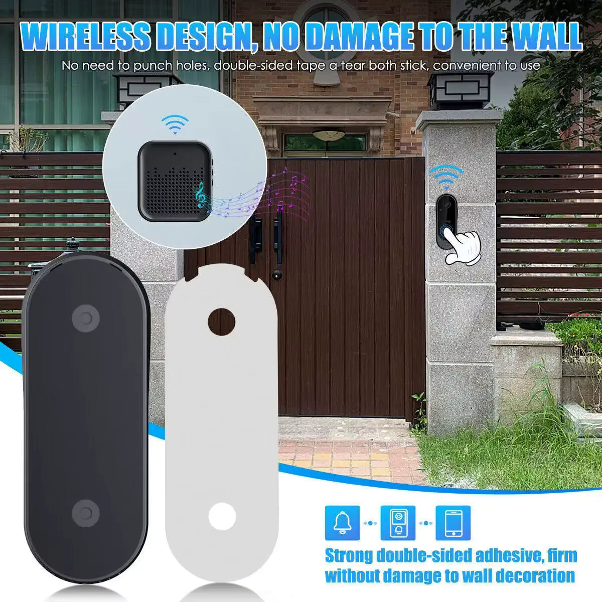 Smart WiFi Video Doorbell Camera – HD Wireless Security with Night Vision & App Control