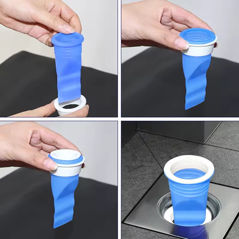 Silicone Anti-Odor Floor Drain Trap – Backflow Preventer for Bathroom & Kitchen