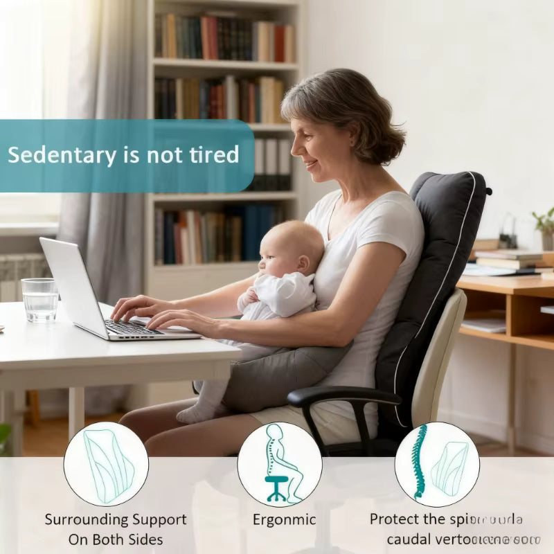 Memory Foam Lumbar Support Pillow – Adjustable Lower Back Cushion
