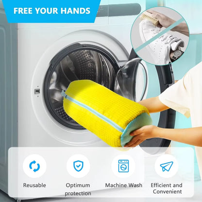 360° Shoe Washing Machine Bag | Reusable Sneaker Cleaning & Protection Bag