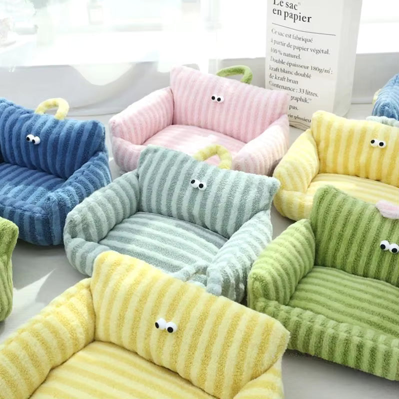 Cozy Puppy Sofa Bed – Warm Winter Pet Nest for Cats & Small Dogs