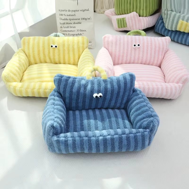 Cozy Puppy Sofa Bed – Warm Winter Pet Nest for Cats & Small Dogs