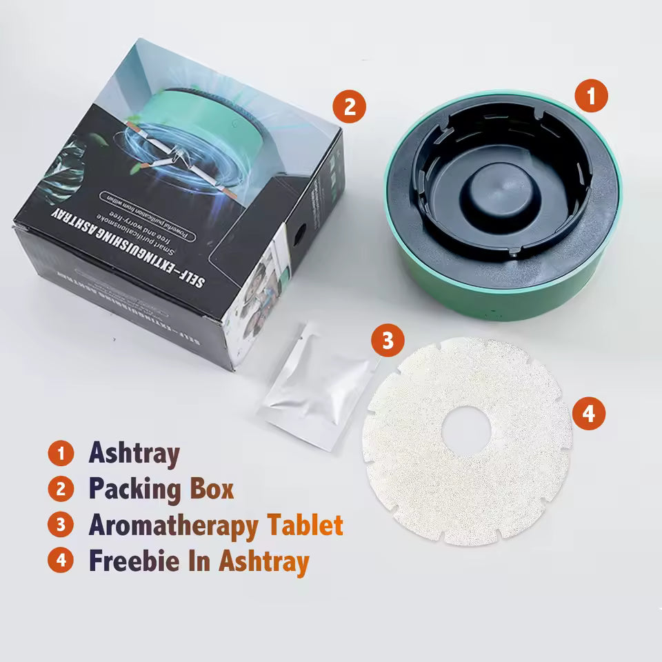 Smart Ashtray Air Purifier – Smoke & Odor Reducer with Aromatherapy Ring