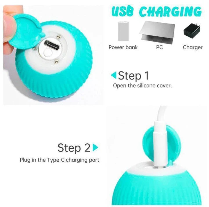 Smart Roll Ball for Cats – Self-Rolling Interactive Cat Toy